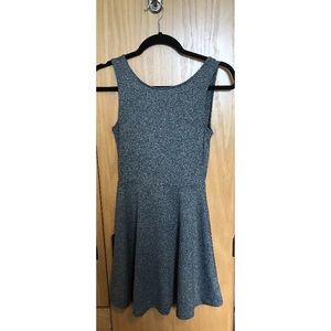 Grey Heathered Skater Dress